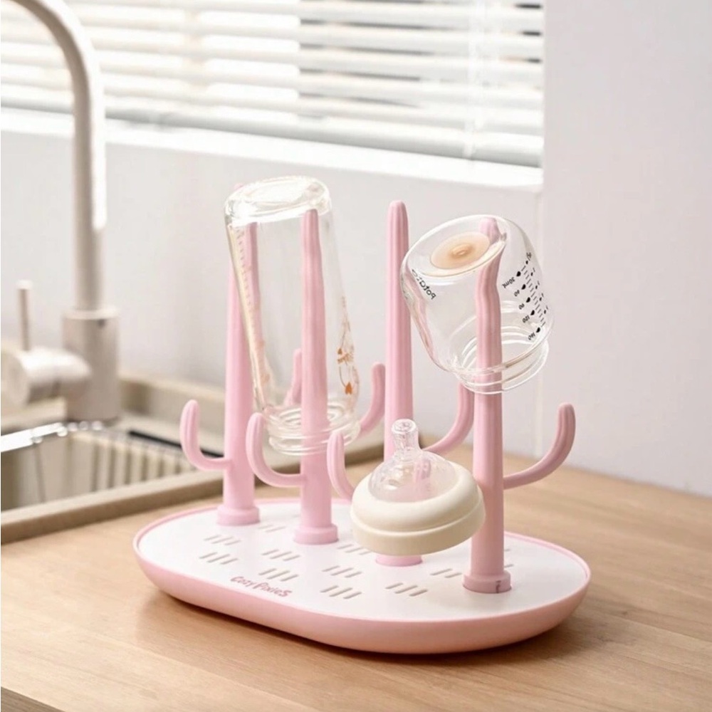 Pink Baby Bottle Drying Rack - Picture 2 of 5